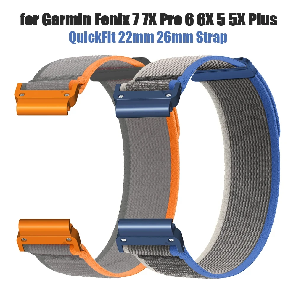 QuickFit Nylon Strap For Garmin Fenix 7 7X Pro 6 6X 5 5X Plus Smart Watch Wristband For Garmin Forerunner 935 Bracelet 22mm 26mm