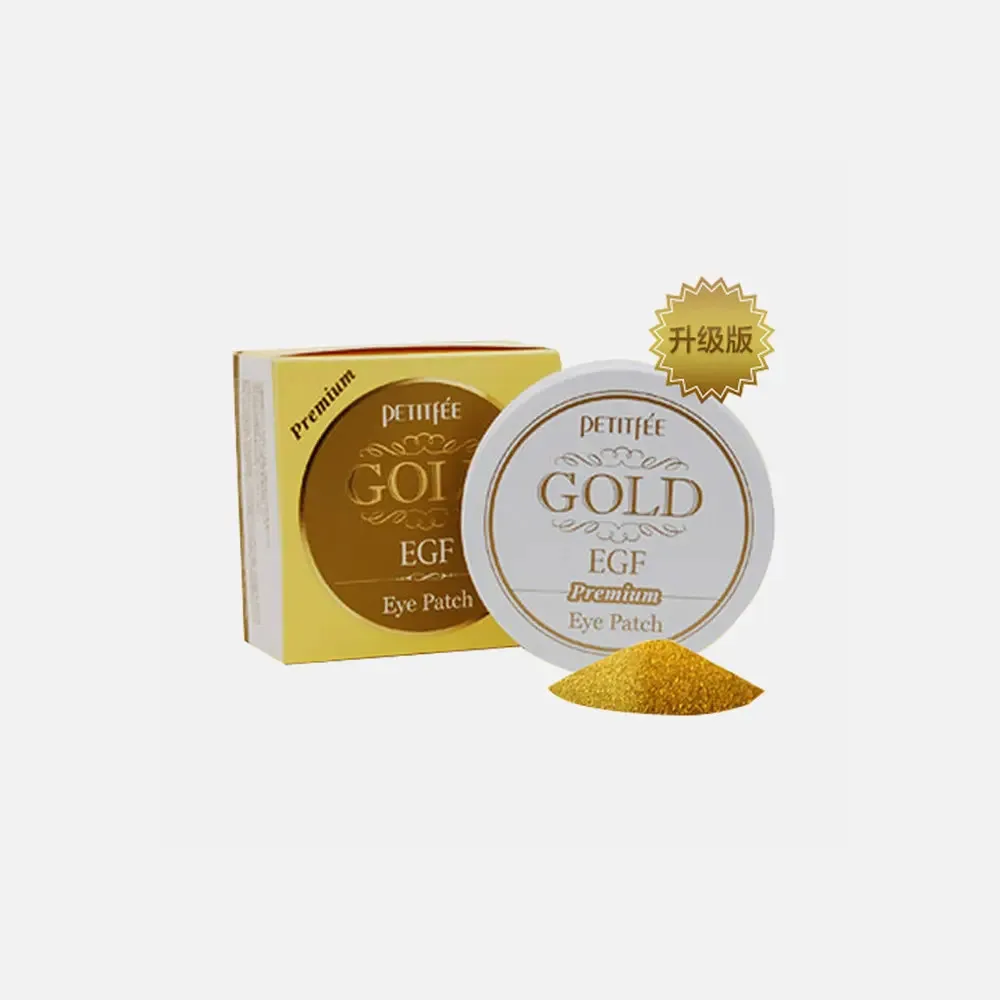 PEOUS FEE-Patch pour les yeux EGF Premium Gold Bling-Bling Skin, Masque pour les yeux sans âge, Vaches foncées, 60 pièces