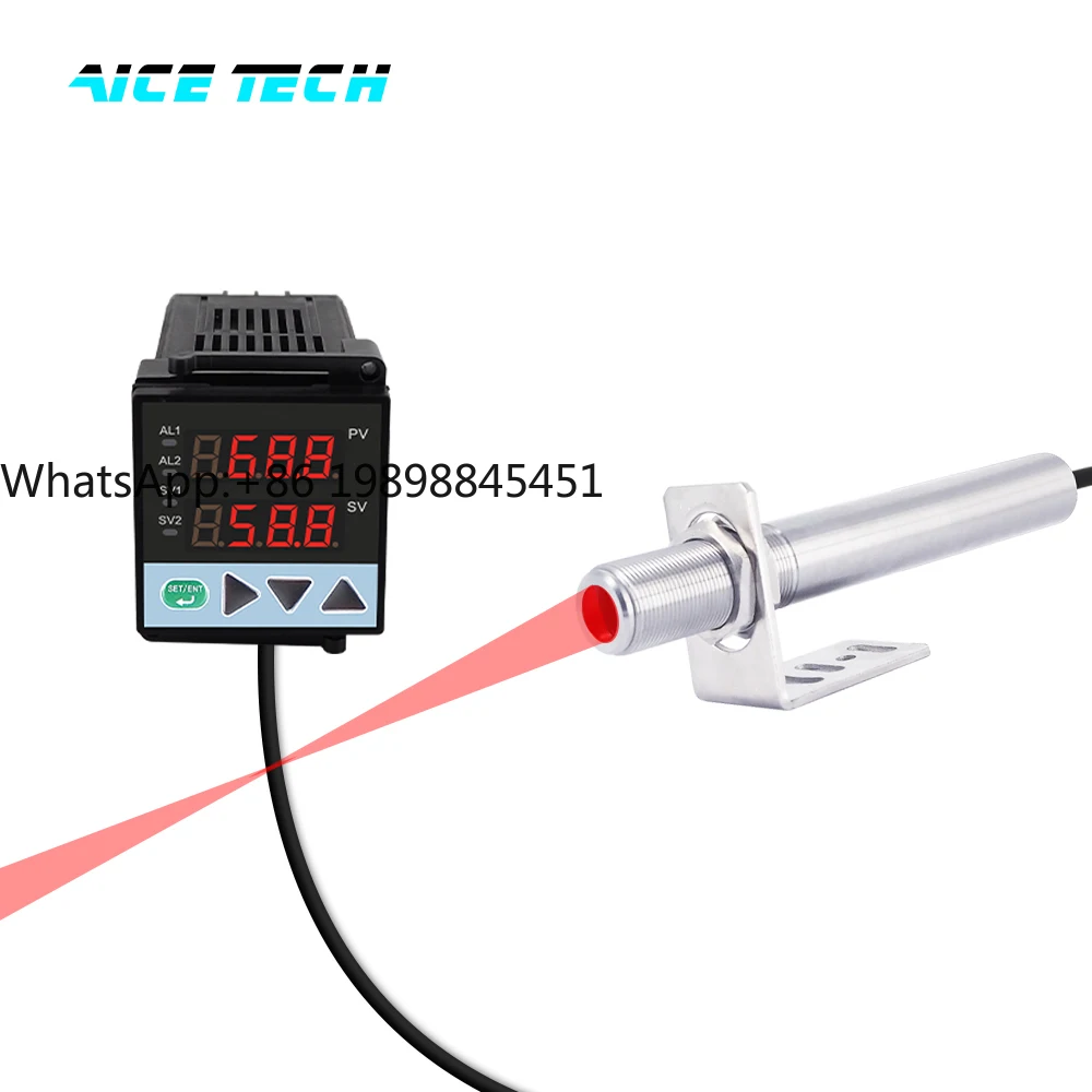 

ABSD-01B Short Wave Infrared Pyrometer Non-Contact High Temp Sensor for Metal Heating Furnace Ceramic Graphite Measurement