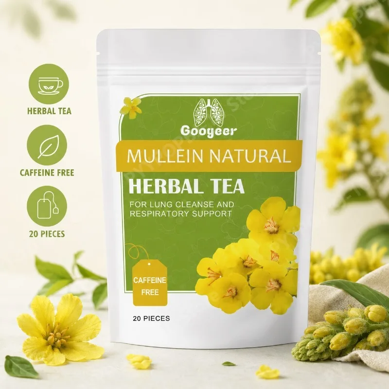 Mullein Natural Herbal Supplement Caffeine Free Botanical Blend Citrus Floral 20 Bags