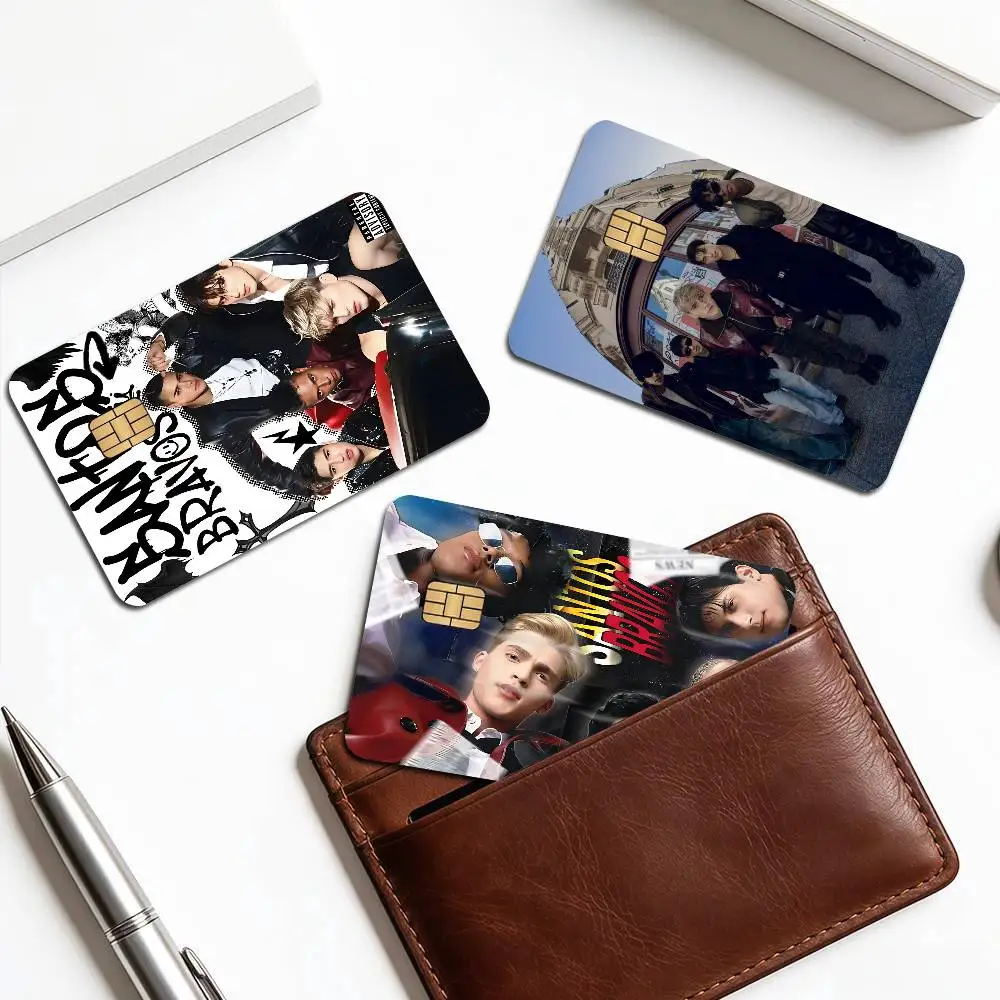 Band Santos Bravos 2024 Anime Cartoon Skin Stickers Film Tape Case for Big Credit Debit Card Front Side
