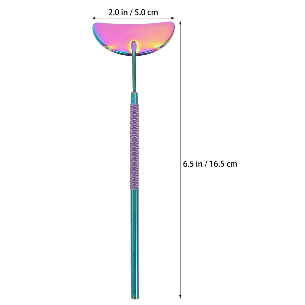 2개입 스테인리스 스틸 속눈썹 거울 컴팩트 문 디자인 속눈썹 검사 도구 전문가용 살롱 연장 키트 액세서리