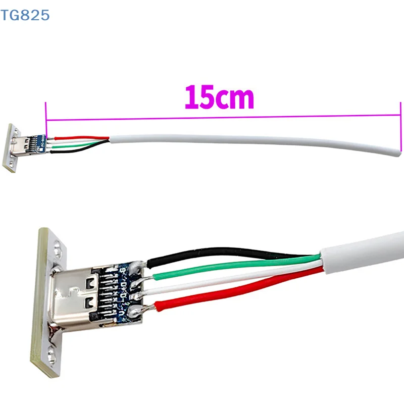 【AN】Type-C Jack 4 P Welding Wire Female DIY Connector Straight For Mobile Phone Charging Port Charging Socket