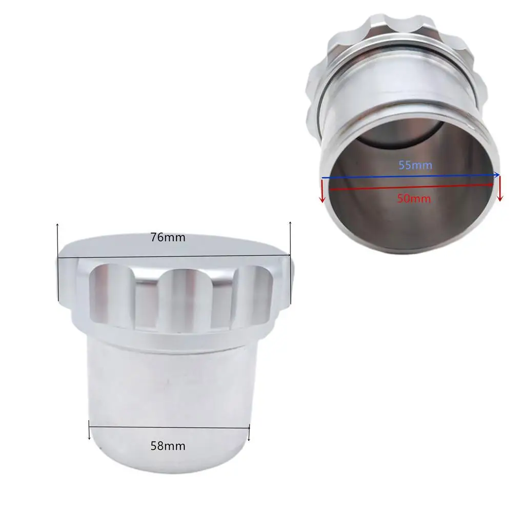 Engine Maintenance Aluminum Fuel Filler Tank Neck Cap Silver O-ring Oil Catch Can Accessory for Car