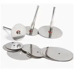 11PCS Kit Mini Circular Saw Blade Rotary Tool Metal Discs Tool Electric Grinding Cut Cutoff Mandrel Set Cutting Wood Tool