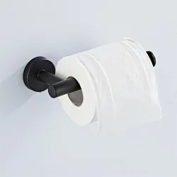 Black/Silver Stainless Steel Bathroom Accessories Tissue Paper Holder Roll Paper Rack Drill Installation Toilet Paper Stand