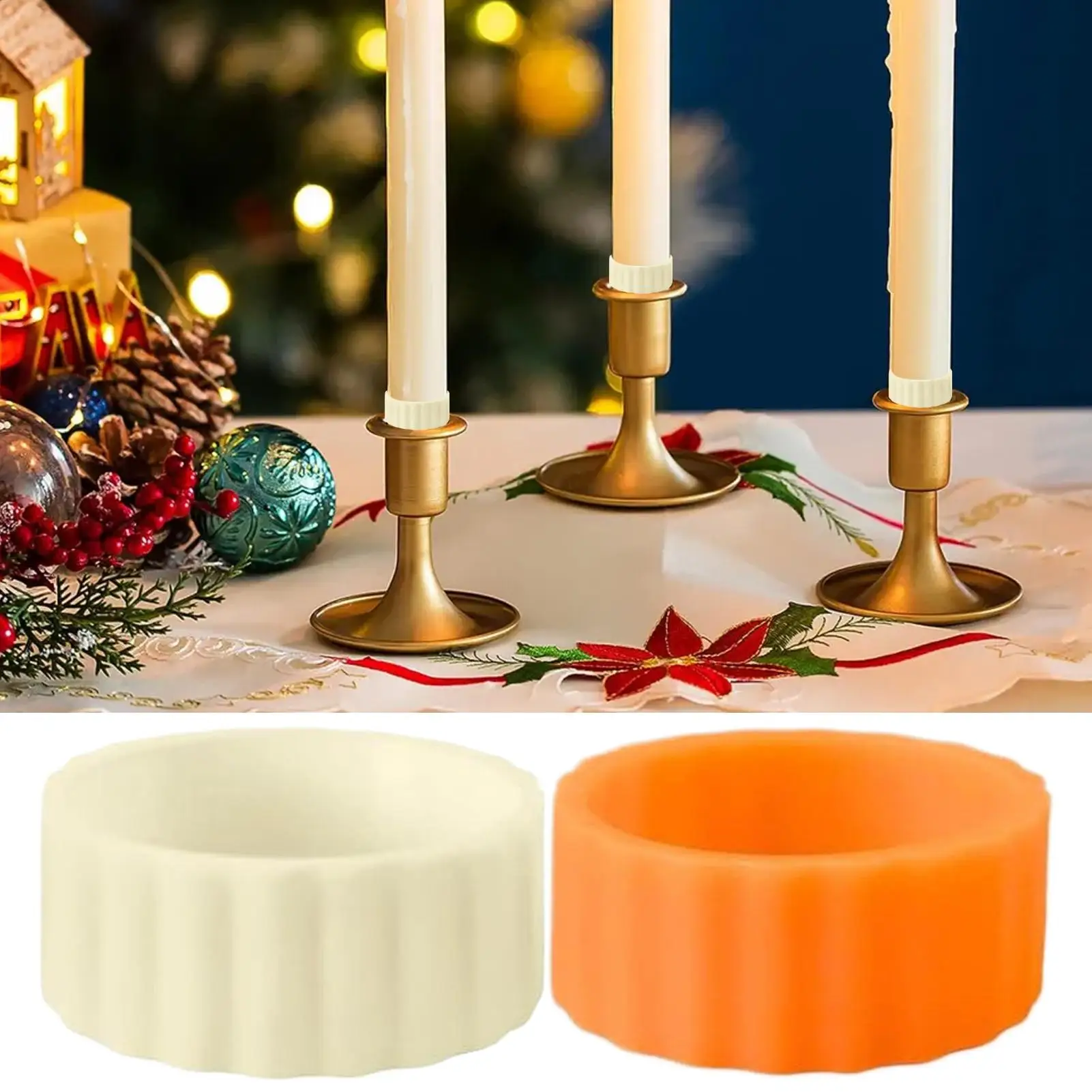 Taper Candle Grippers 10 Pieces Gaskets For Taper Bougie Upright Candle Grips For Dinner Table Birthday Party Restaurant Banquet