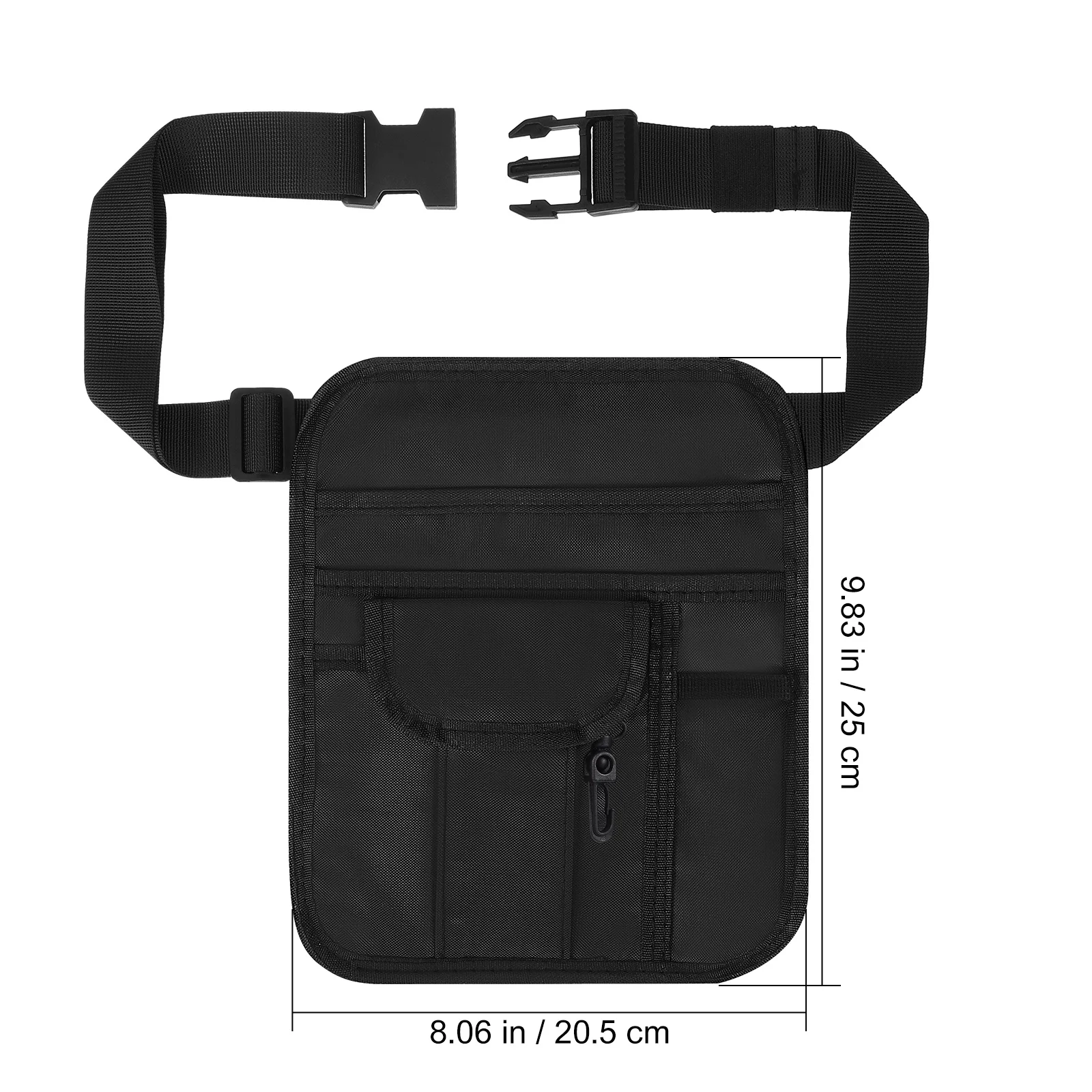 مريلة مطعم قابلة للتعديل، مريلة خصر متعددة الجيوب مع مشبك لملابس العمل لتنظيف النادل والبستاني