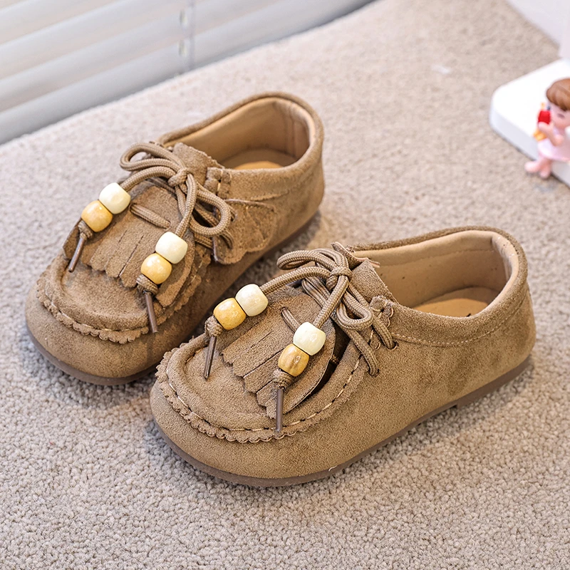 

Spring Autumn Toddlers Leather Shoes 2025 New Kids Fashion Shoes for Girls Tassel Retro Children's Causal Shoes Soft Versatile