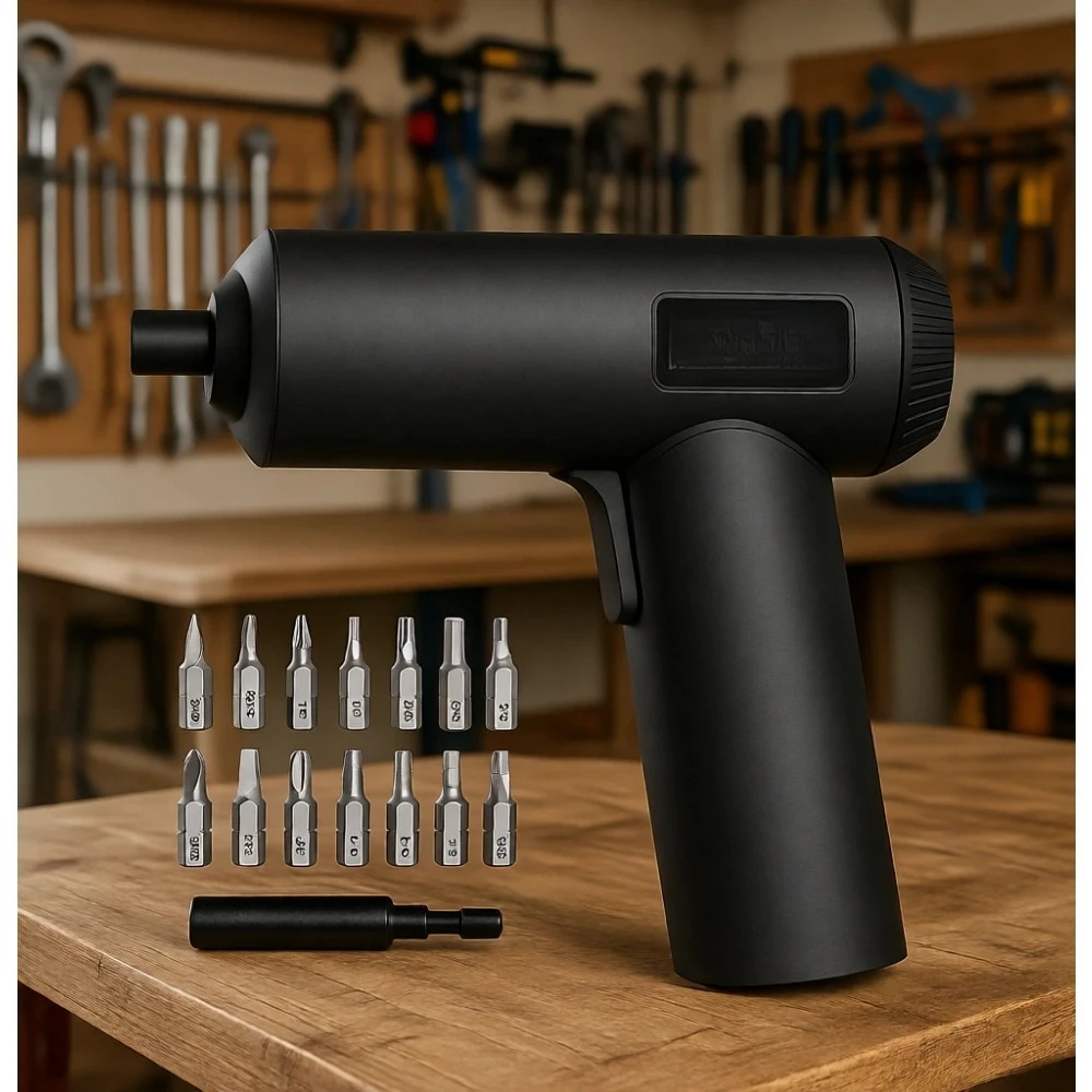 

Cordless Screwdriver 3.6V 2000mAh Rechargeable USB-C 5N.m High Torque with 12 S2 Steel Bits