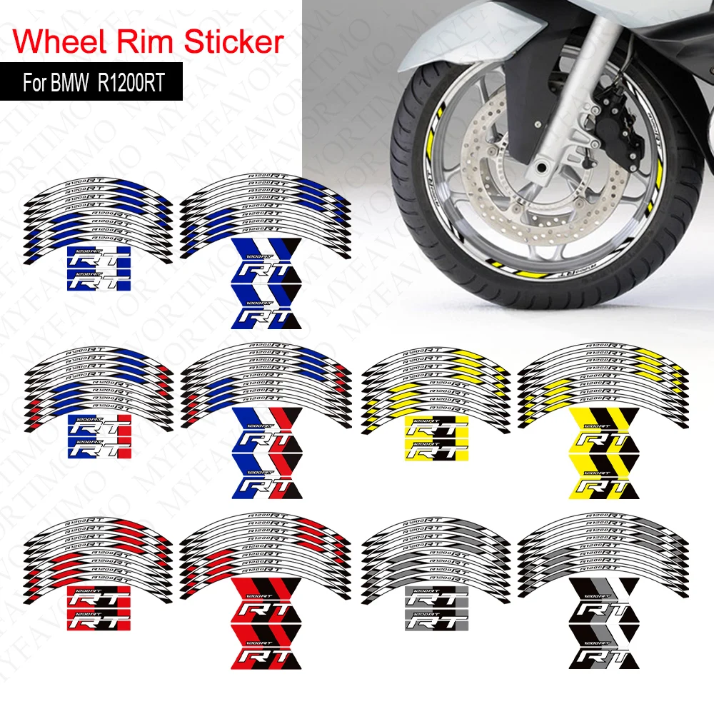 Motorcycle Wheel Rim Sticker Tank Pad Fairing Fender Trunk Luggage Cases Protector  Decal Accessories For BMW R1200RT R 1200 RT