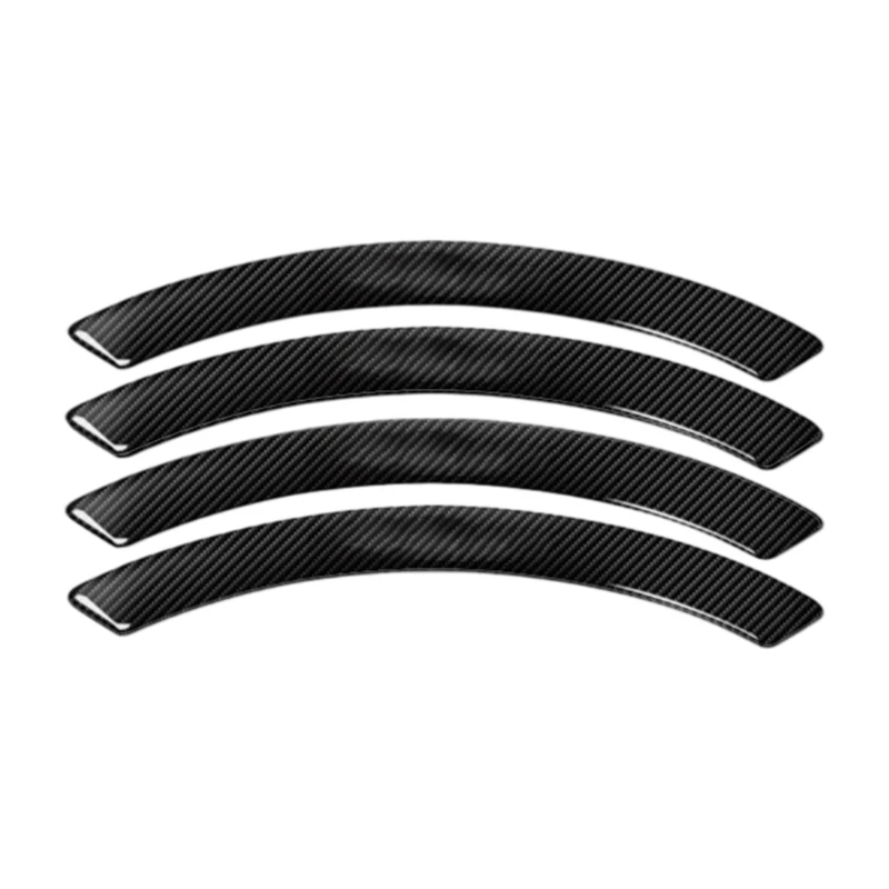 M76E 4-teiliges Rad-Augenbrauen-Zierleisten-Set, Carbon-Look, PVC-Kantenleiste, 15,16 18 Zoll, selbstklebende Detailleiste – Detail 1