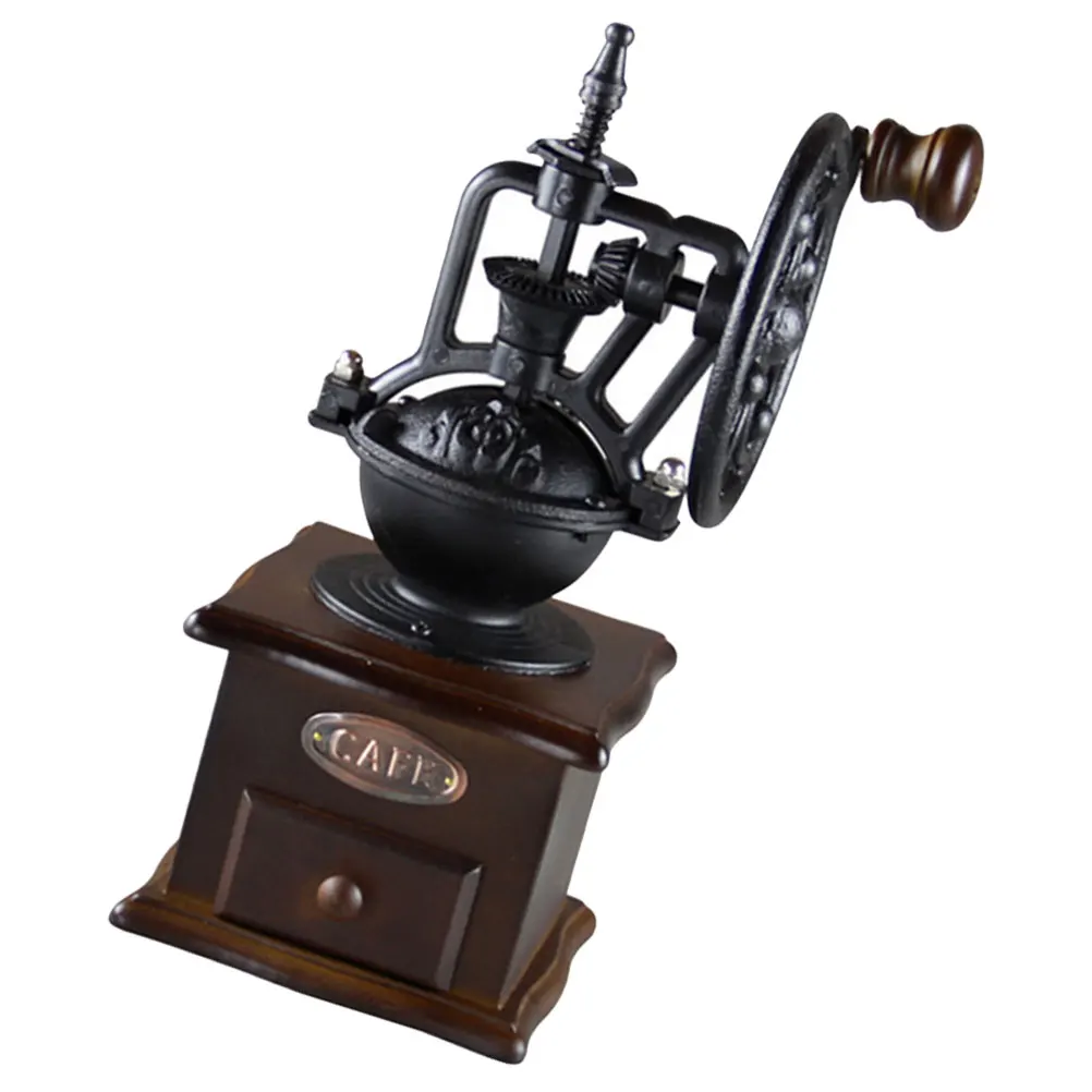

Coffee Grinder Kitchen Manual Hand Crank Homemade Powder Bean Mill Wooden Mini Fragrant