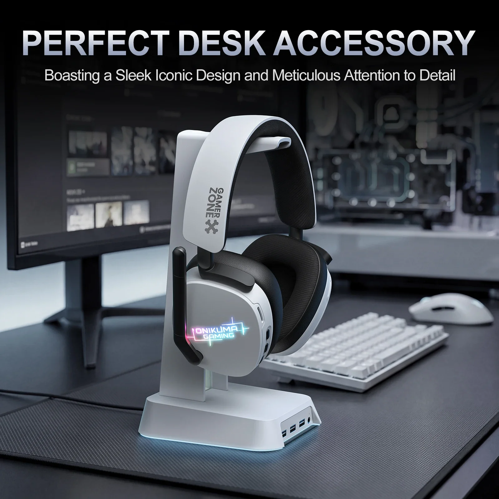 ONIKUMA GT812 Wireless Gaming Headset 2.4G Low Latency 50mm Driver RGB Headphones With Mic For PC PS5 Switch Phone Laptop PS4