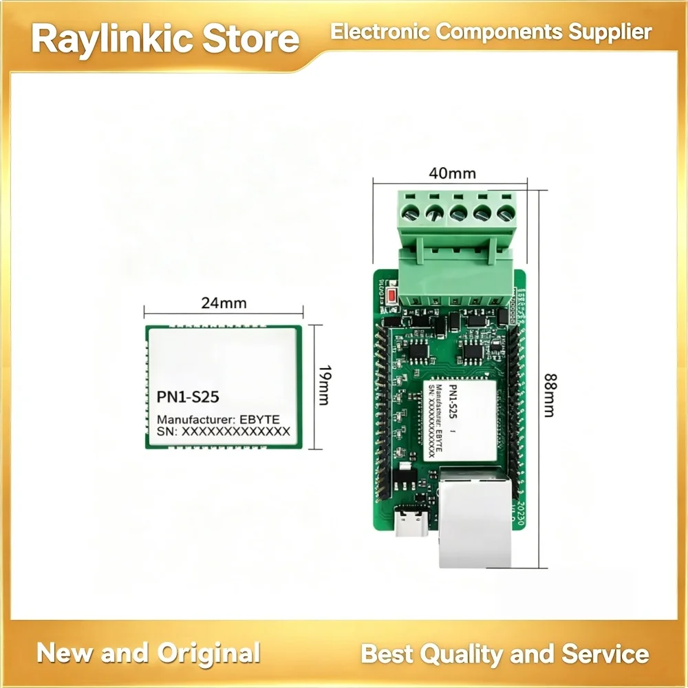 EBYTE PN1-S25 Profinet to Modbus Gateway 10/100M with 2 Serial Ports Ultra Small Size Built-in Firmware RS485/RS422