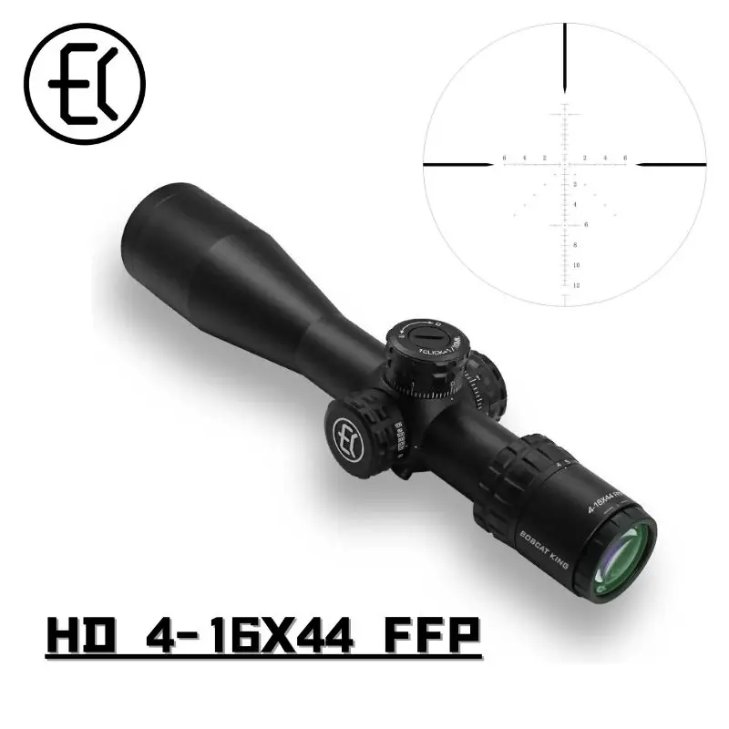 Bobcat King HD 4-16X44 FFP First Focal Plane Side Parallax Riflescope Hunting Tactical Scope Etched Glass Optical Sniper Sight