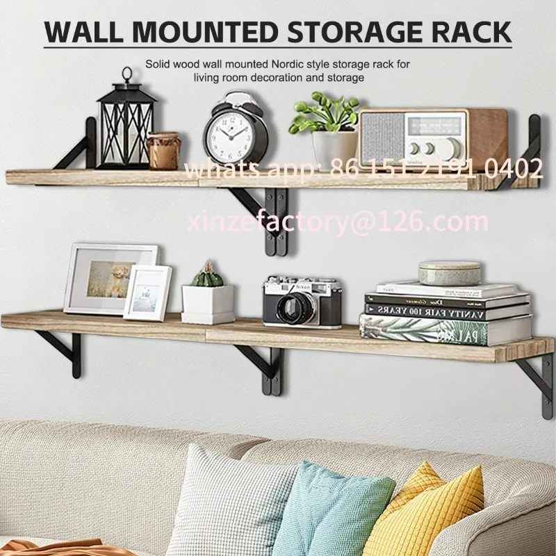 Customizable Floating Shelves for Wall,Bookshelves，Wall Mounted Wood Shelf for Living Room, Bathroom, Bedroom, Kitchen, Home Dec
