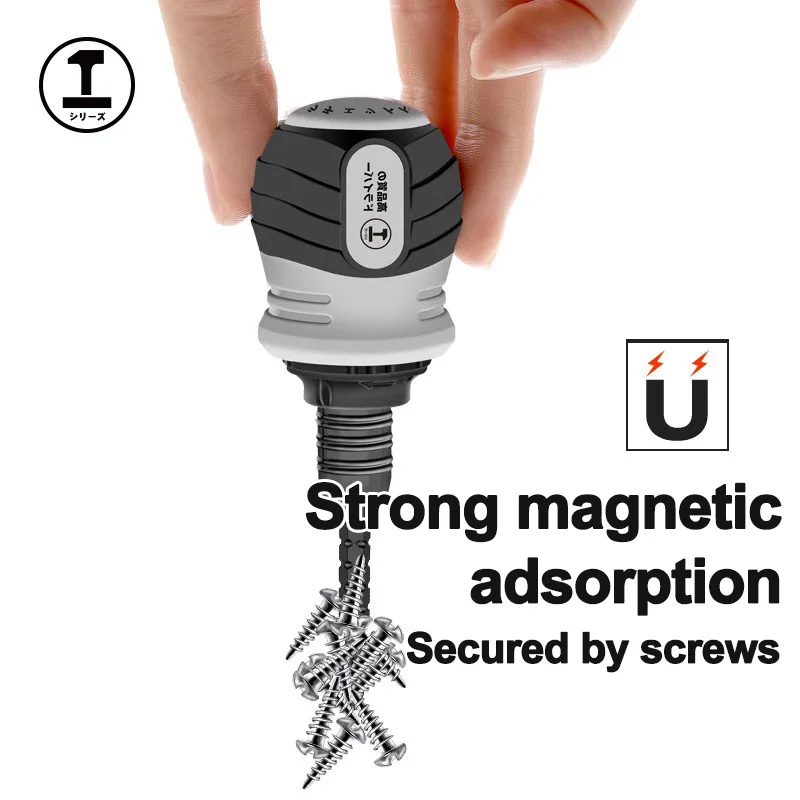 GREENER  Ratchet Screwdriver Set CR-V Steel Magnetic Dual-Use Handle Bits Phillips Slotted Torx For Home Car Repair Tool
