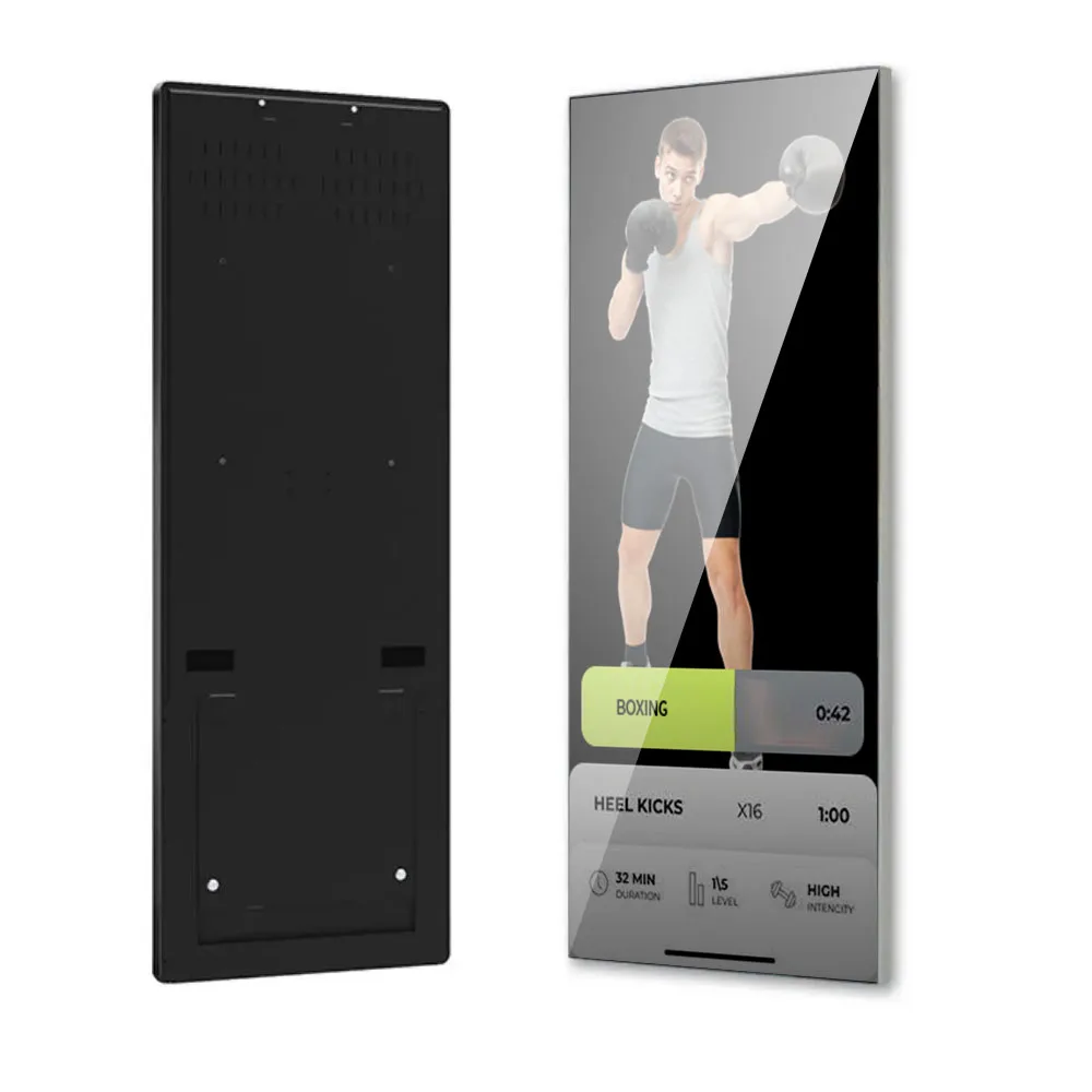 

Smart Floor Standing Mirror Interactive Smart Mirror LCD Display Virtual Fitting Mirror For Gym Fitness