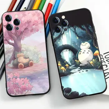 Silikonový kryt EPC Pokeemoonns s roztomilým Snorlaxem na telefon, měkký, pro iPhone 16 15 14 13 12 11 X XR Plus Pro Max Plus 6 nejlepší prodej Pouzdro Snorlax na iPhone - №2