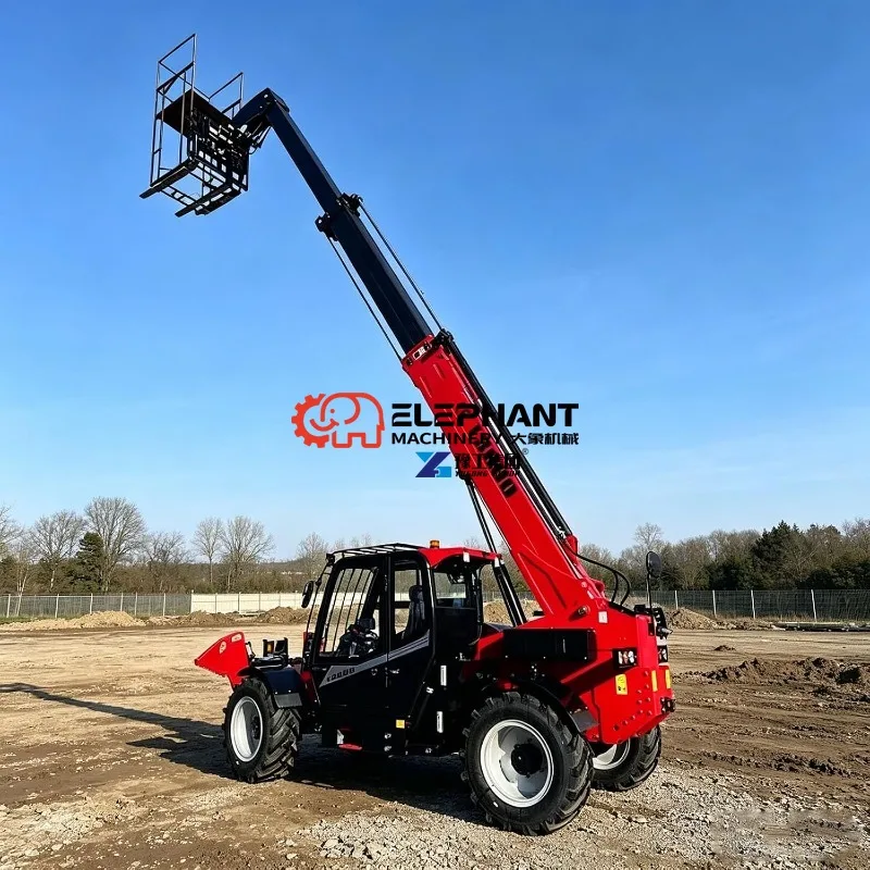 Telescopic Handler Forklift – Multi-Function Hydraulic Boom Manlift for Stadiums Airports Warehouses Industrial Maintenance