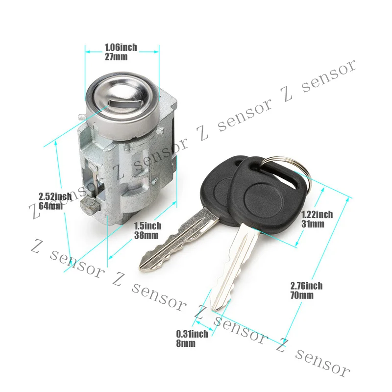 Z+ Ignition Lock Cylinder  Switch Keys For 97-03 Chevy Malibu Anti-Theft 12533953