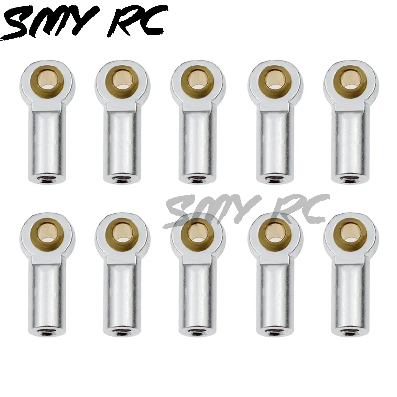 10Pcs Metal M3 Aluminum Link Tie Rod End Ball Joint for 1/10 RC Car Crawler AXIAL SCX10 D90 D110 Tamiya racing