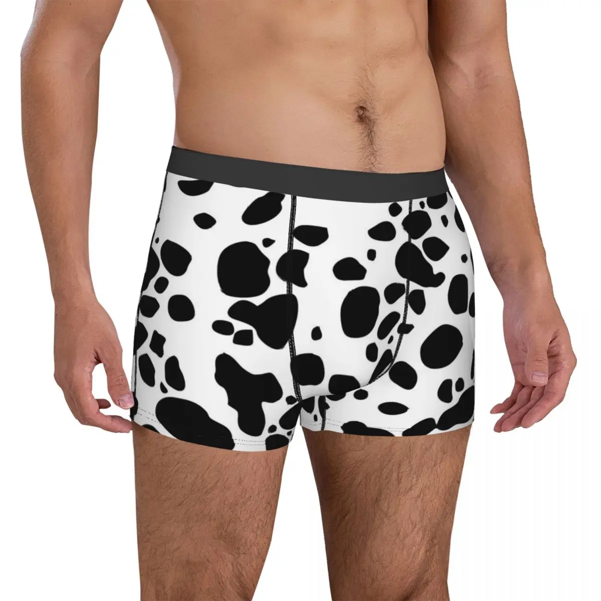 Dalmatian Underwear Black And White Pouch Hot Boxershorts Design Boxer Brief Classic Men Panties Plus Size