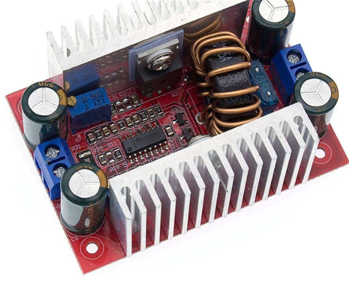 Convertidor de impulso ajustable DC-DC400W 15A, módulo de fuente de alimentación de corriente constante, transformador de carga para coche, controlador LED