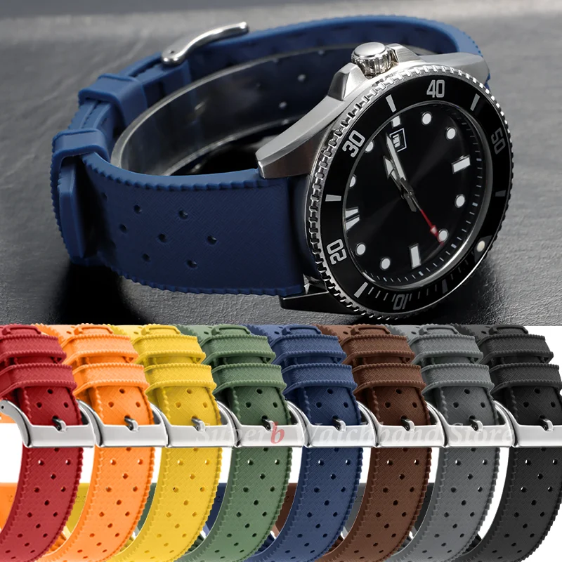 18 مللي متر 20 مللي متر 22 مللي متر الاستوائية حزام ساعة سيليكون الإفراج السريع حزام (استيك) ساعة ل Seiko ل أوريس الغوص سوار مطاط مقاوم للمياه
