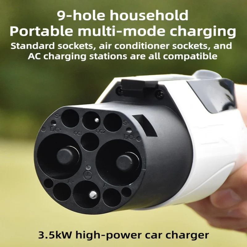 DC Charging Station 3.5kw Vehicle-mounted Charging Unit with Nine-hole Portable AC-to-DC Converter with Waterproof Protection