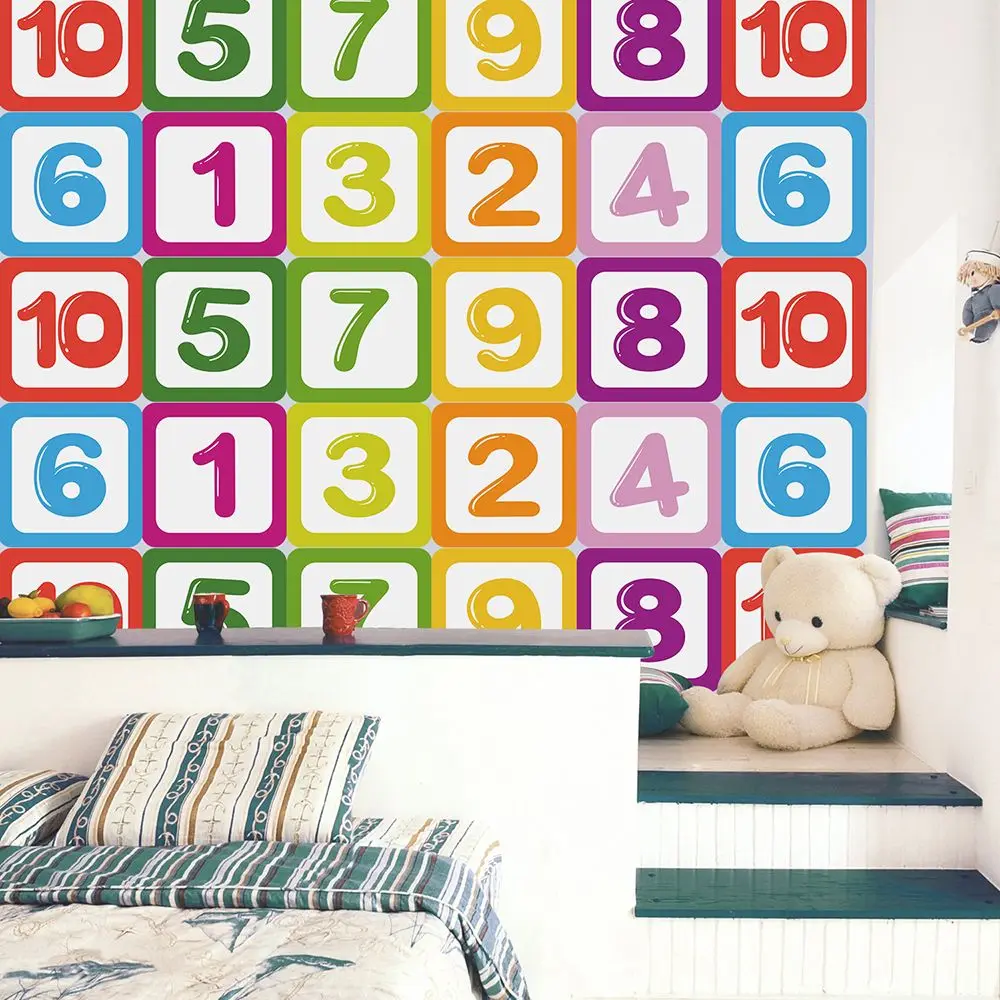 Self-adhesive Kindergarten Ornament Home Decoration Hopscotch Game Parent-child Gift Cartoon Number Grids Floor Stickers