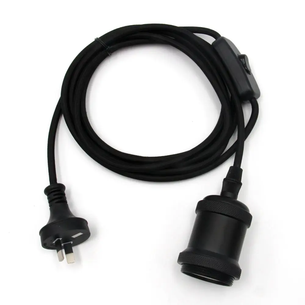 220-240V AU Plug Power Cord with E27 Bulb Holder Fittings Vintage Hanging Light Cord Kits