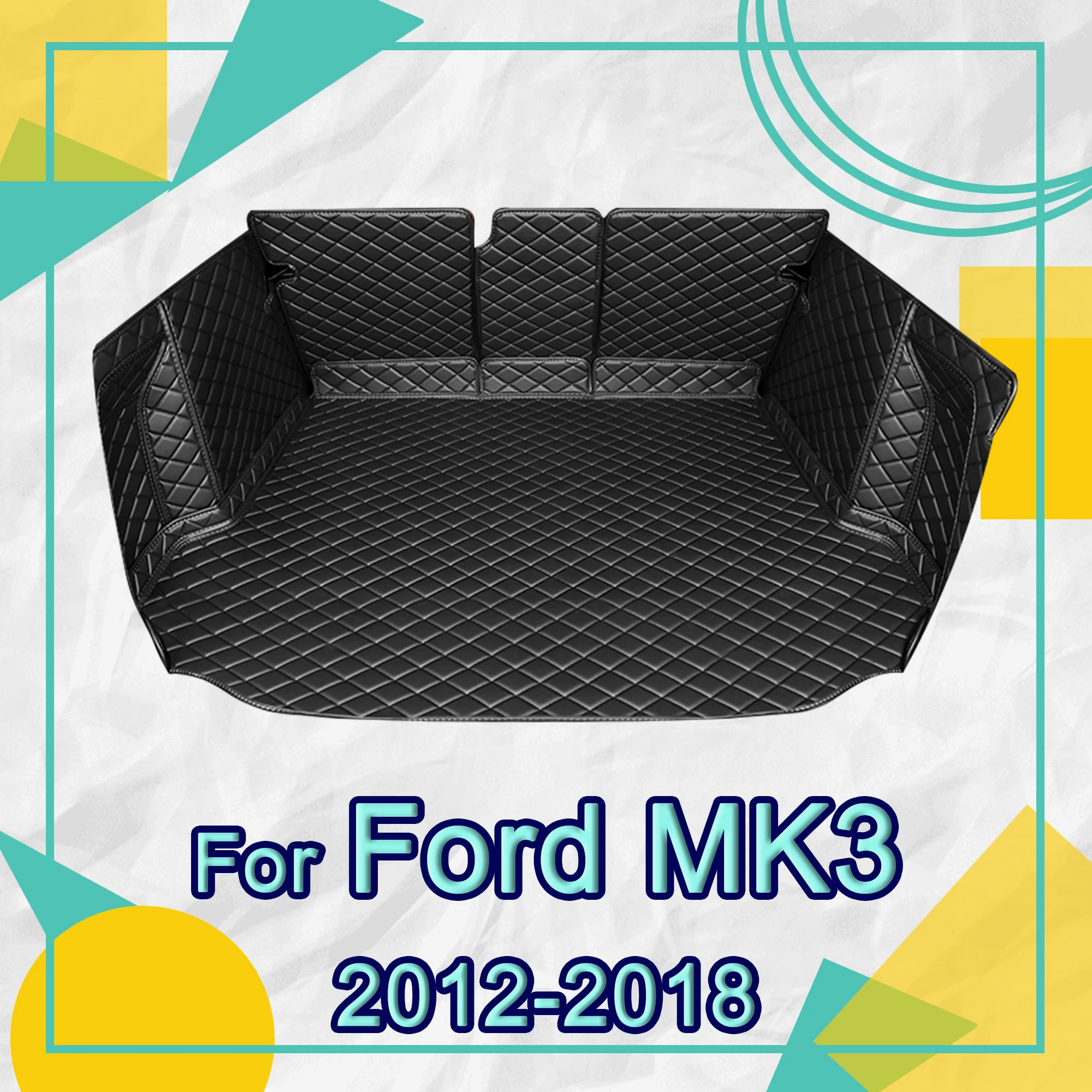 

Car trunk mat for Changan-Ford Focus MK3 Hatchback/Sedan 2012-2015 2016 2017 2018 cargo liner carpet interior accessories cover