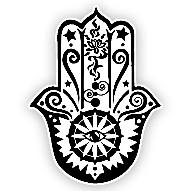 CS31910# Various Sizes Die-Cut Vinyl Decal Hamsa Hand Khamsa Car Sticker Waterproof Auto Decors on Car Body Bumper Rear Window