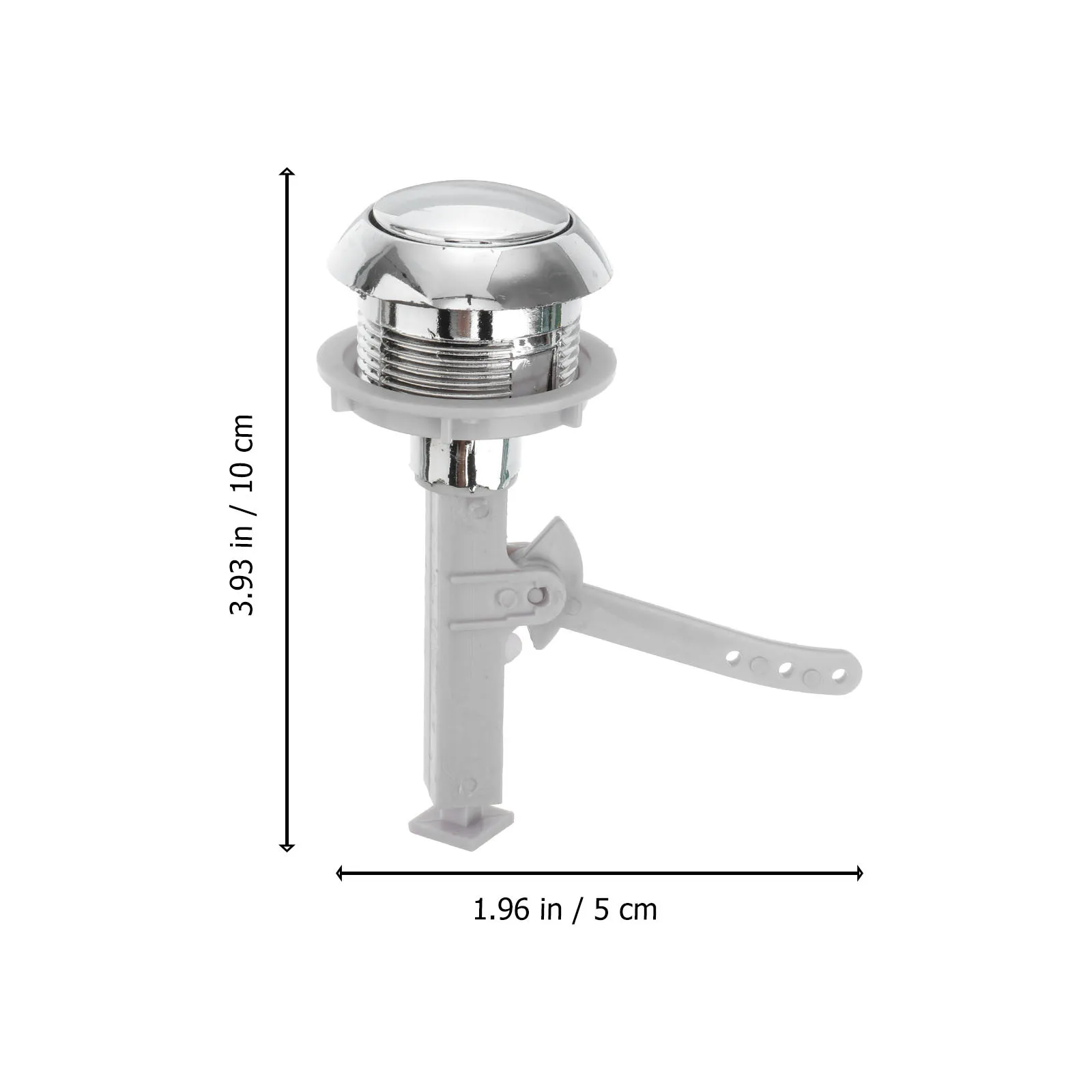 

Toilet Flush Button Rod Plastic Electroplated Single Push Button Compatible with Most Cistern Lid Holes Bathroom Essential