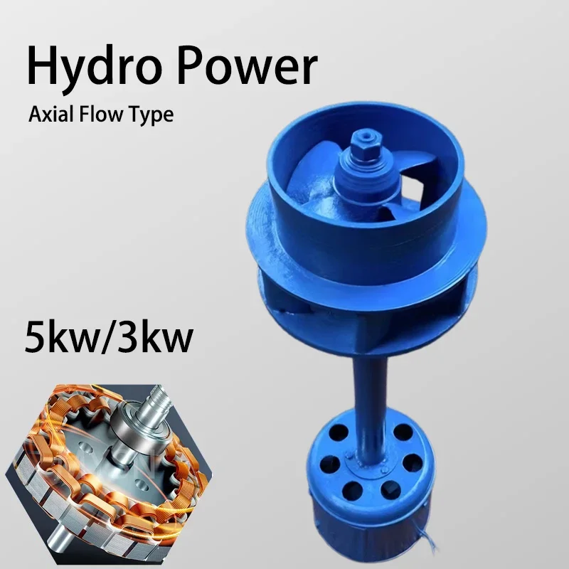 

Hydro Power Generator 3000W 5000W Single Phase Axial Flow Hydraulic Generator 3KW 5KW Axial Flow Hydraulic Generator