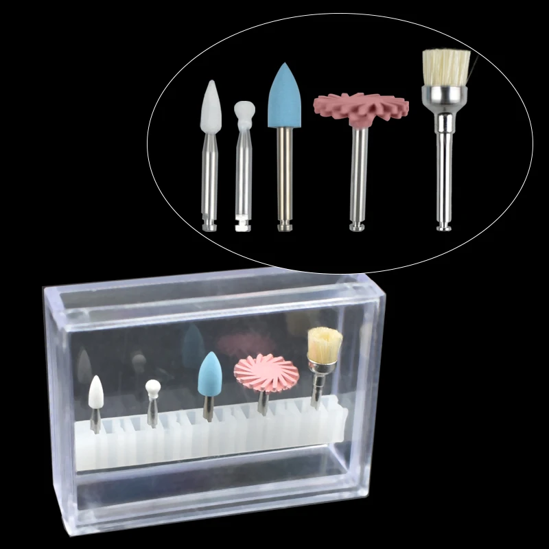 

Dental Silicone Grinding Heads Composite Polishing For Low-Speed Handpiece Contra Angle Kit Oral Polishing Kits