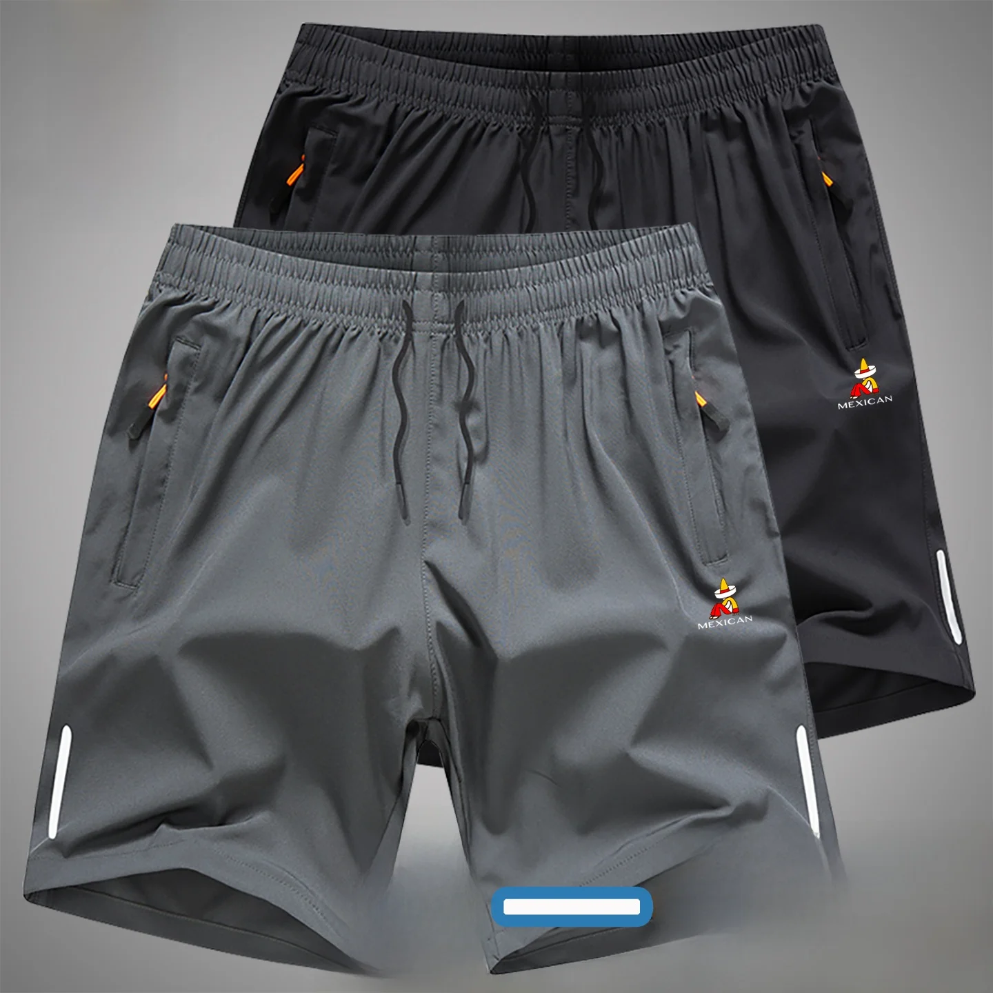 

Мужские орты из ледяного шелка Qui Dry Casual Fitn для бега, удобные дышащие летние орты длиной пять четвертей