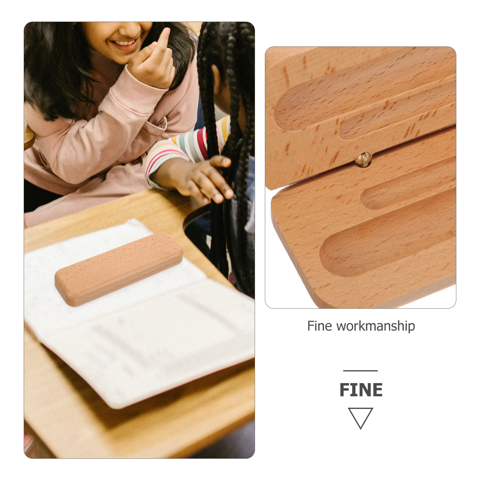 Caja de regalo organizadora de madera, soporte de almacenamiento, estuche doble para bolígrafos de tinta, contenedor de exhibición de embalaje, portalápices portátil Retro