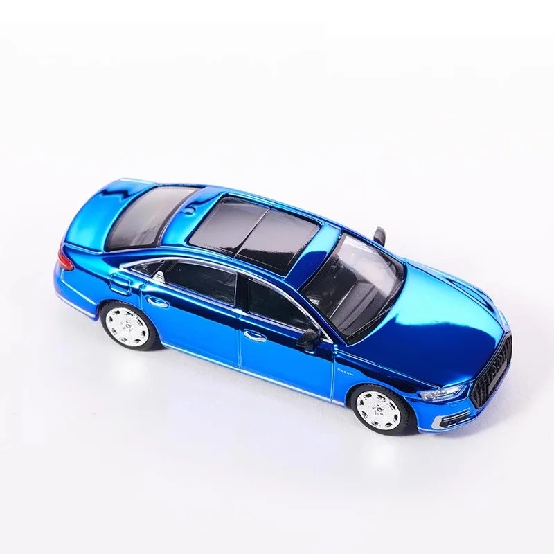 

Masdi 1:64 Au-di A8L Electroplate Blue Diecast Simulation Model Cars Toys