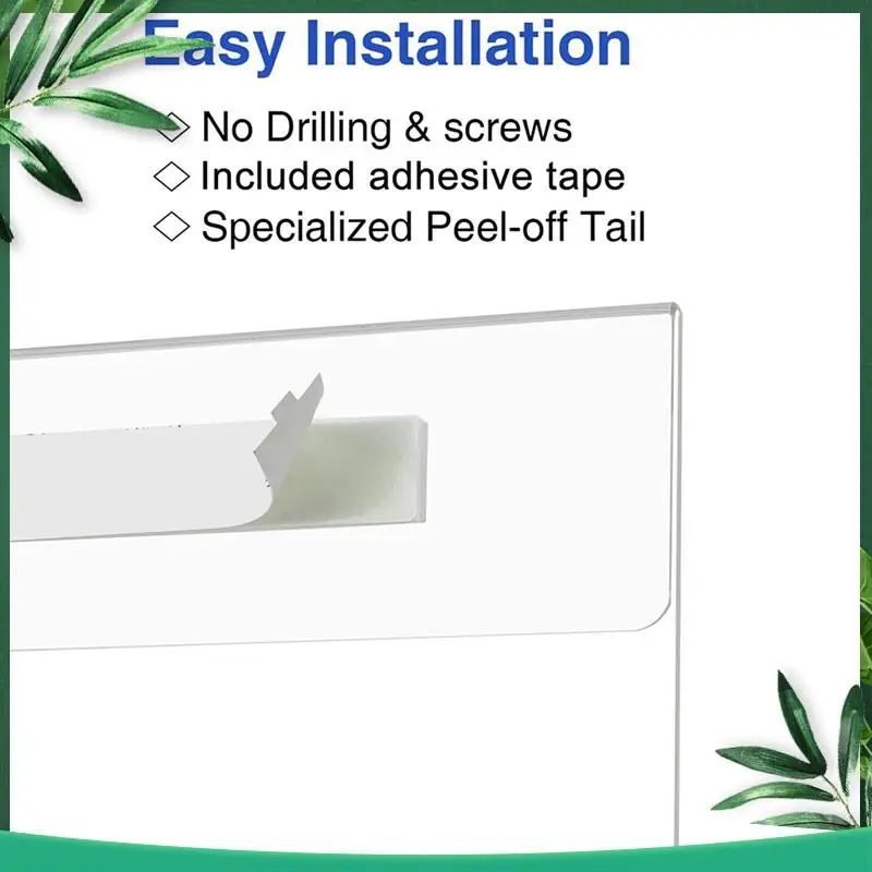 

(NEW) 10PCS Sign Holders With Double Sided Adhesive Tape 8.5X11inch Clear Acrylic For Wall Sign Memo Document Menus Display