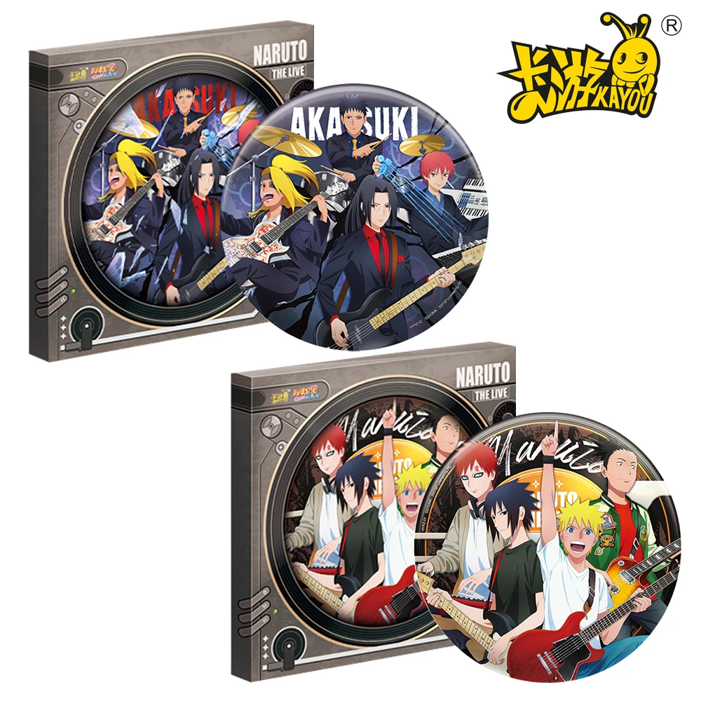 

KAYOU Original Naruto Anime Figure The Live Series 15CM Round Badge Collection Cosplay Exquisite Fashion Accessories Toys Gifts