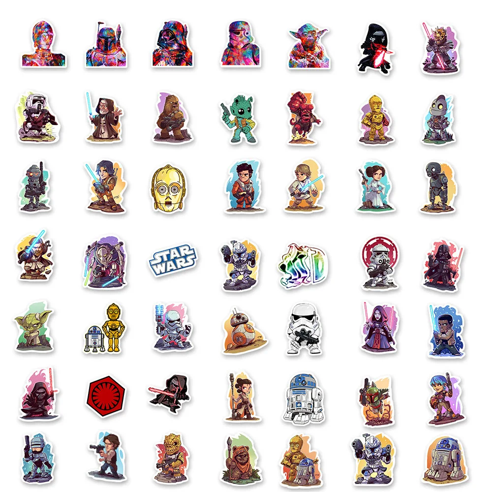 10/30/50/100pcs Disney Star Wars Movie Stickers DIY Laptop Skateboard Phone Cartoon Graffiti Sticker Cool Decals Kids Toys Gift