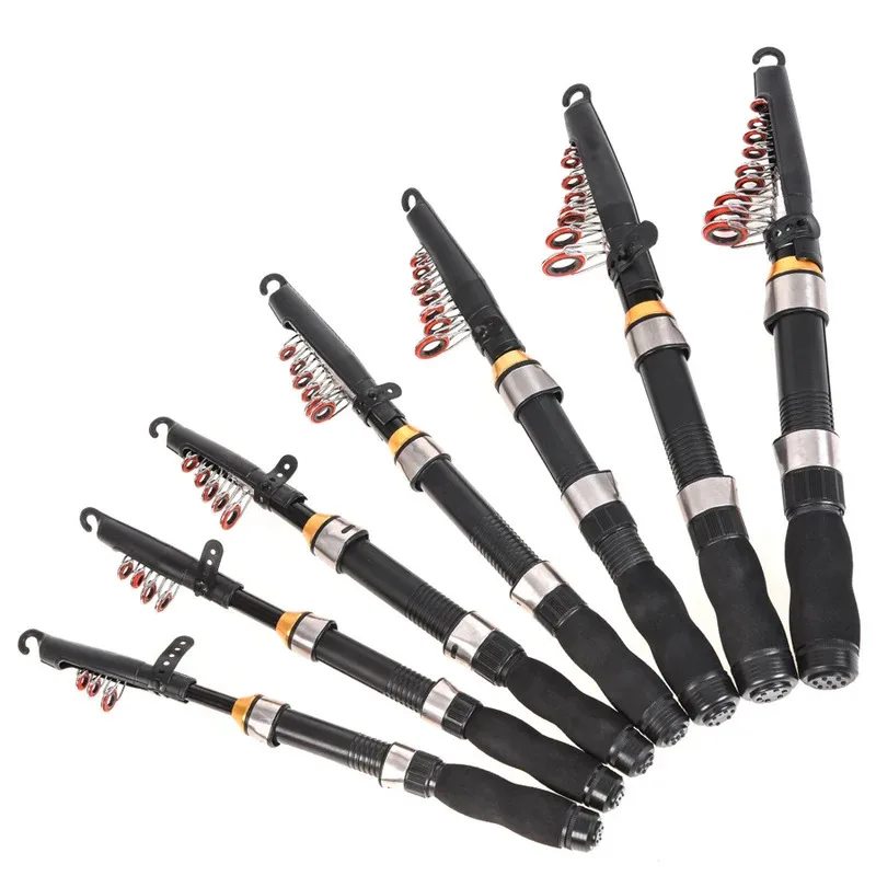 

Telescopic Fishing Rod 1.0M 1.2M 1.5M 1.7M 1.9M 2.1M 2.3M Glass Portable Ice Fish Pole Carp Spinning Fishing Rod