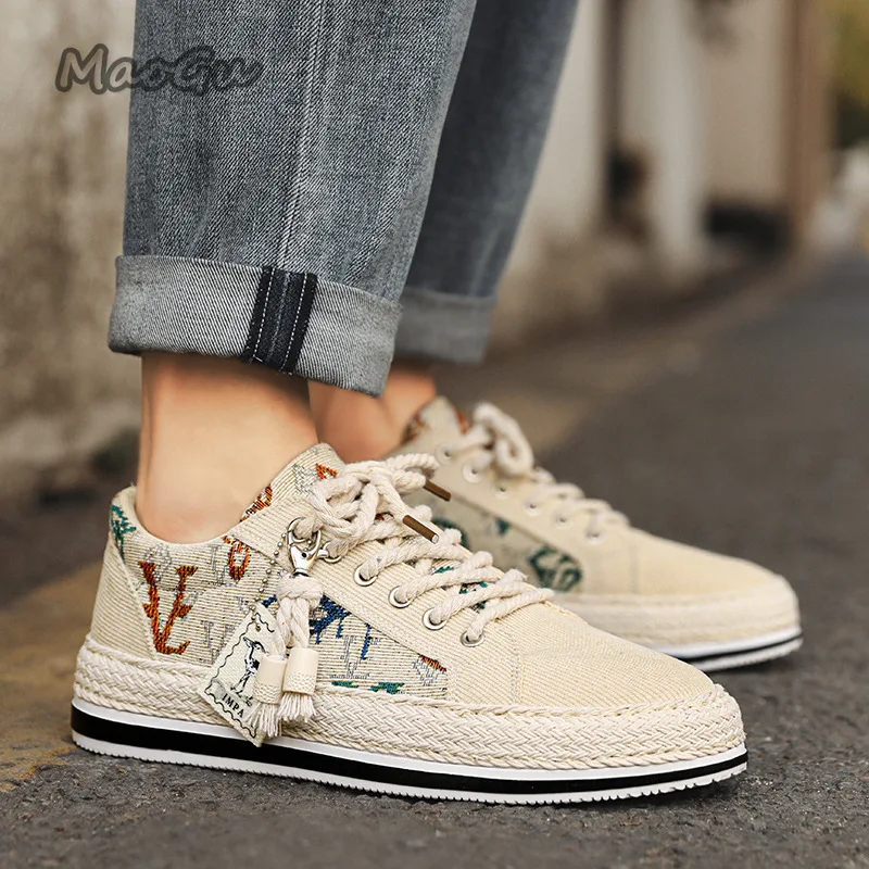 

Весенне-осенняя мужская повседневная обувь, кроссовки без шнуровки на плоской подошве с декором бахромы, Zapatillas Para Hombre, размер 39–44, удобная мужская обувь