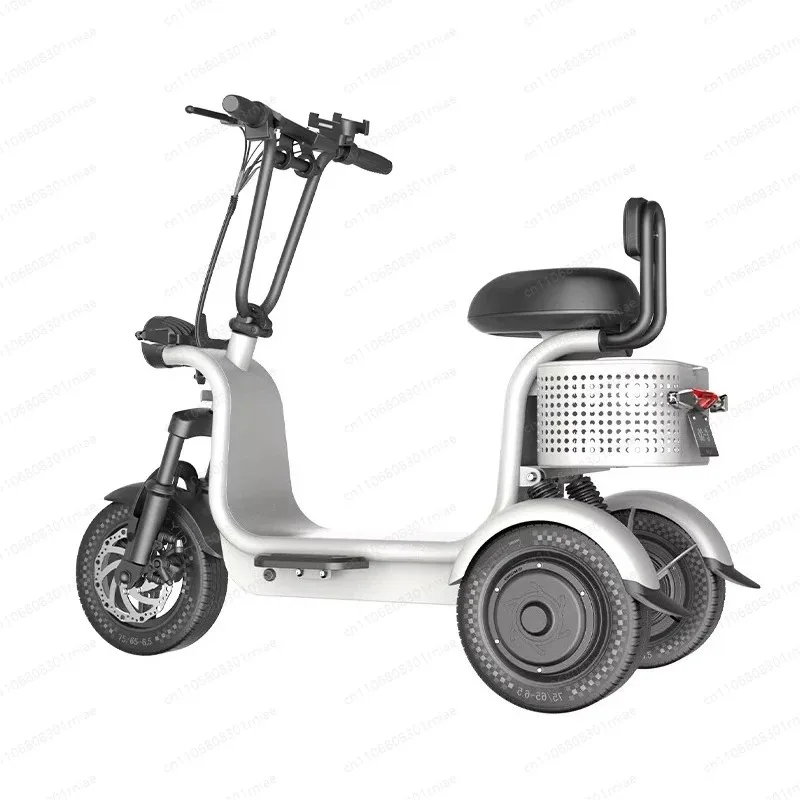 The elderly electric tricycle gear motor high power 250W electric bicycle rear basket electric tricycle
