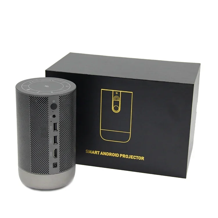 Mini D29 1080P Full HD DLP Projector with WIFI Android 9 & iOS Compatibility Home Theater 4K Auto 3D Stereo Built-in Battery