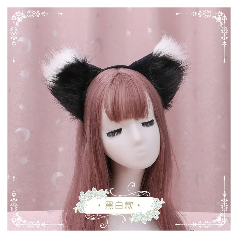 Long Fox  Ears Headbands Plush Hair Hoop Women Girls Party Club  Decor Accessories   Anime Cosplay Costume  Halloween Christmas