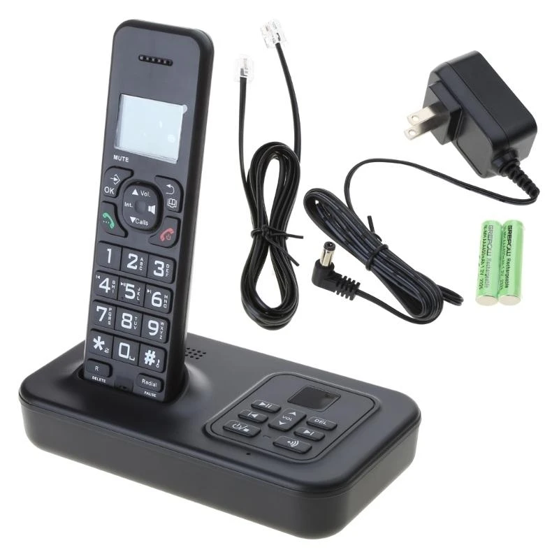 

D1002B Cordless Phone with Answering Machine Caller Call Waiting Backlight LCD